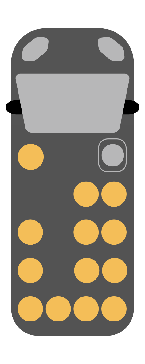 ハイエース（14名乗り）—座席図
